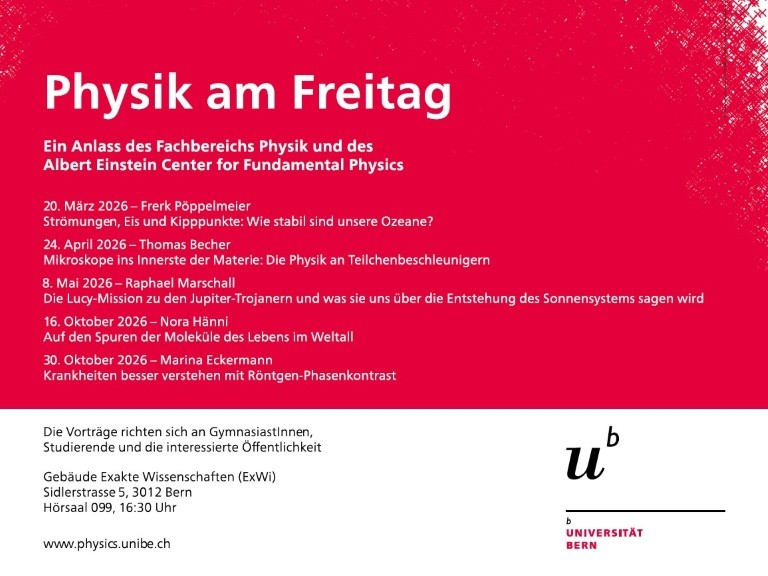 Poster mit Infos über Vortragende