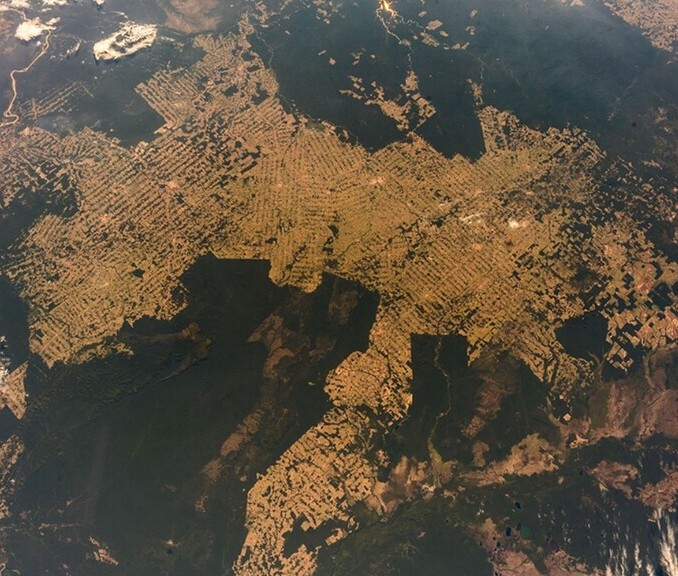 Landstrich aus der Vogelperspektive